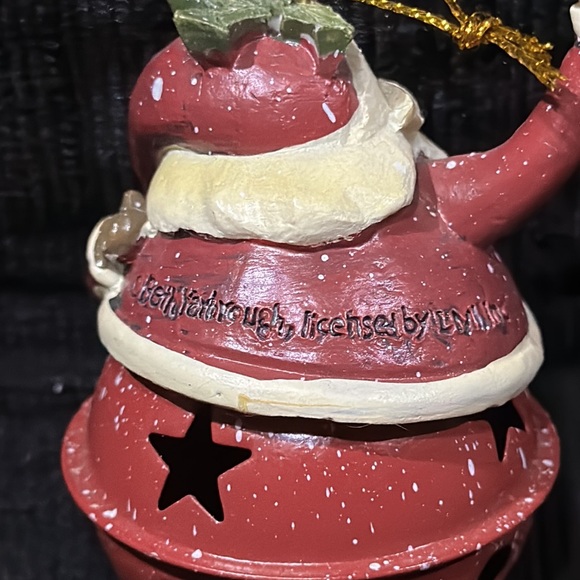 vVintage Beth Yarbrough Santa Jingle Bell Ornament - Picture 4 of 7